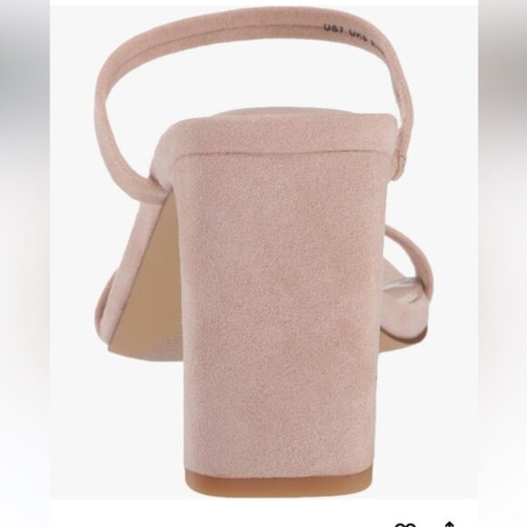 The Drop Avery Square Toe Two Strap High Heel Sandal - Picture 3 of 7